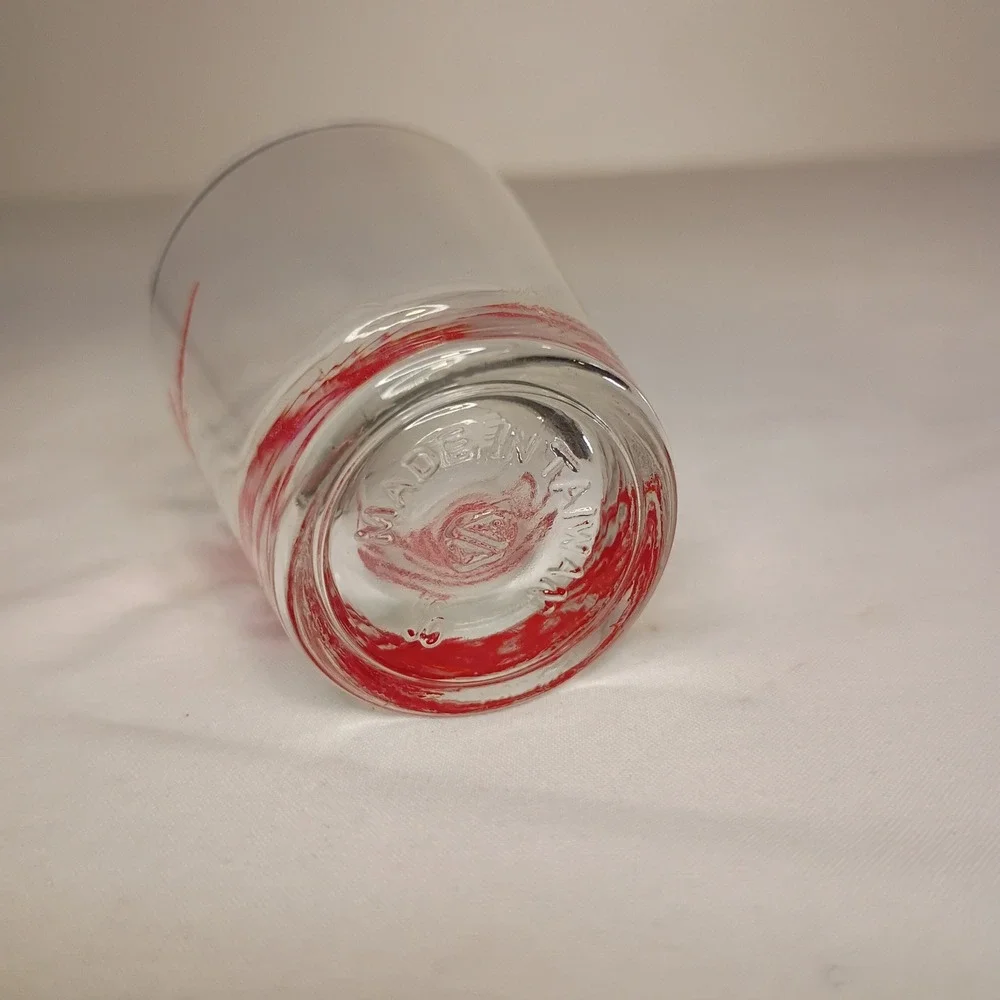 Gatlinburg‎ Shot Glass Clear Red Souvenir Tennessee Made in Taiwan by APS